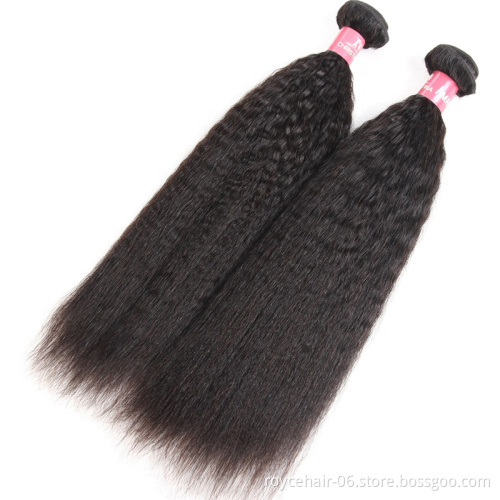 High Quality 18 Inch Peruvian Virgin Cuticle Human Hair Weaving Weft  Kinky Straight Weave Hair
